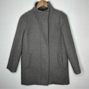 J. Crew Mercantile Gray Wool blend coat 4 Petite
